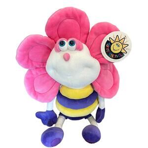 NWT Funny Friends Flower Jou Jou Bee Soft Sculpture Plush Jennifer Mazur 19”